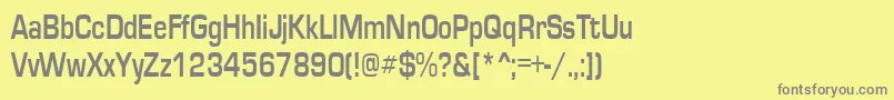 EurosecondRegular Font – Gray Fonts on Yellow Background