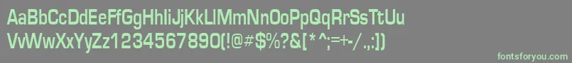EurosecondRegular Font – Green Fonts on Gray Background