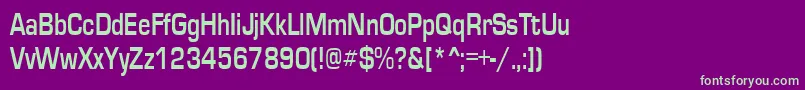 EurosecondRegular Font – Green Fonts on Purple Background