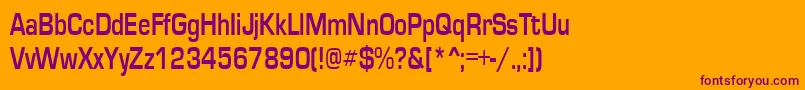 EurosecondRegular Font – Purple Fonts on Orange Background