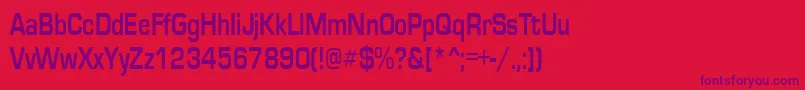 EurosecondRegular Font – Purple Fonts on Red Background