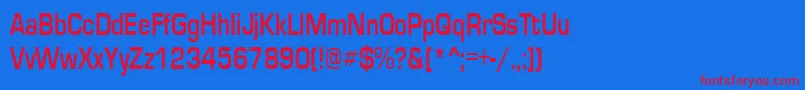 EurosecondRegular Font – Red Fonts on Blue Background