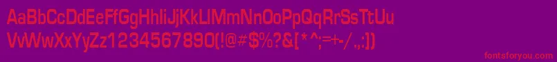 EurosecondRegular Font – Red Fonts on Purple Background