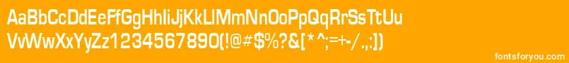 EurosecondRegular Font – White Fonts on Orange Background