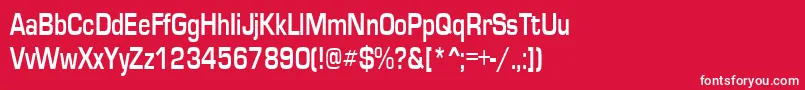 EurosecondRegular Font – White Fonts on Red Background