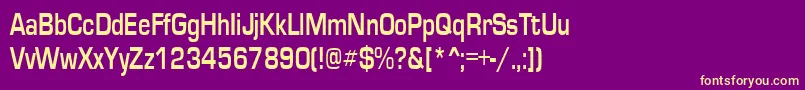 EurosecondRegular Font – Yellow Fonts on Purple Background