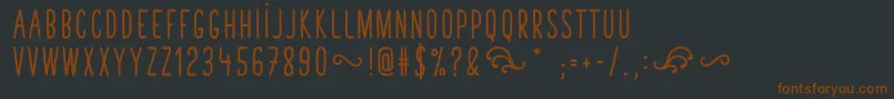 TastyBirdsBoldSans Font – Brown Fonts on Black Background