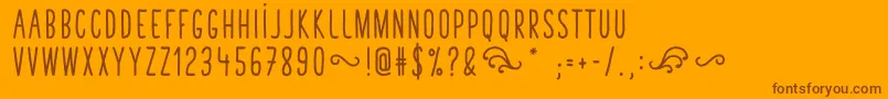 TastyBirdsBoldSans Font – Brown Fonts on Orange Background