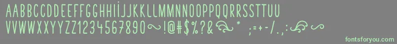 TastyBirdsBoldSans Font – Green Fonts on Gray Background