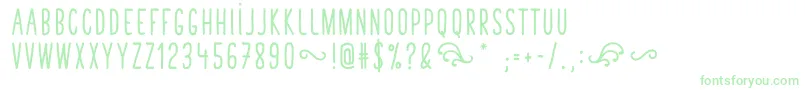 TastyBirdsBoldSans Font – Green Fonts on White Background