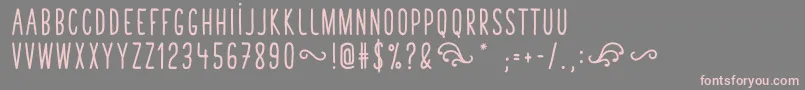 TastyBirdsBoldSans Font – Pink Fonts on Gray Background