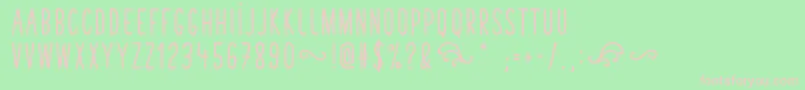 TastyBirdsBoldSans Font – Pink Fonts on Green Background