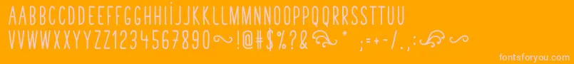TastyBirdsBoldSans Font – Pink Fonts on Orange Background