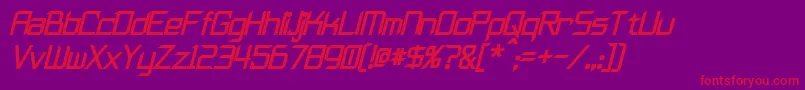 FurmaniteBoldItalic Font – Red Fonts on Purple Background