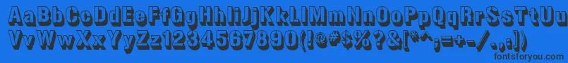 Gunplay3D Font – Black Fonts on Blue Background