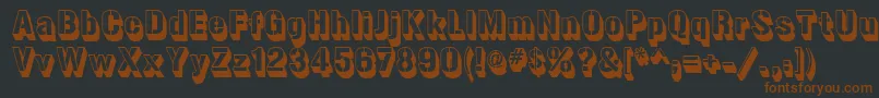 Gunplay3D Font – Brown Fonts on Black Background