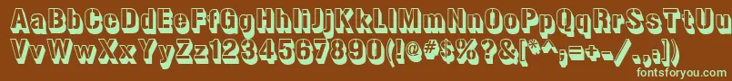 Gunplay3D Font – Green Fonts on Brown Background