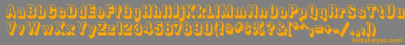 Gunplay3D Font – Orange Fonts on Gray Background