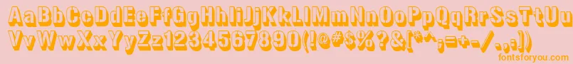 Gunplay3D Font – Orange Fonts on Pink Background