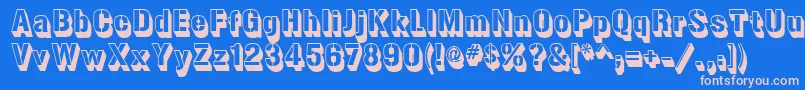 Gunplay3D Font – Pink Fonts on Blue Background