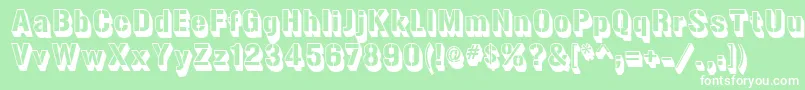 Gunplay3D Font – White Fonts on Green Background