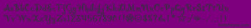 HollyweirdLetPlain.1.0 Font – Black Fonts on Purple Background