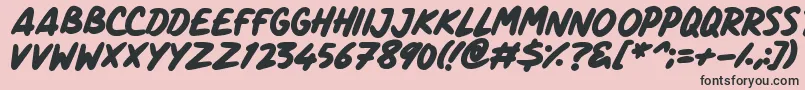 ComicPanels Font – Black Fonts on Pink Background