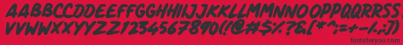 ComicPanels Font – Black Fonts on Red Background
