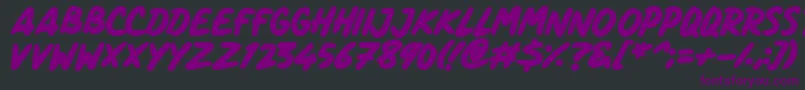 ComicPanels Font – Purple Fonts on Black Background