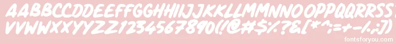 ComicPanels Font – White Fonts on Pink Background