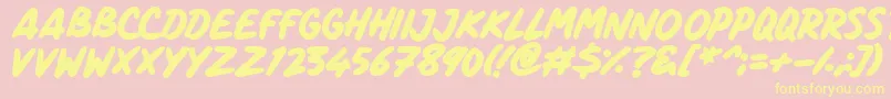 ComicPanels Font – Yellow Fonts on Pink Background