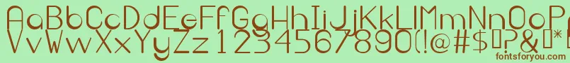 Irekani Font – Brown Fonts on Green Background