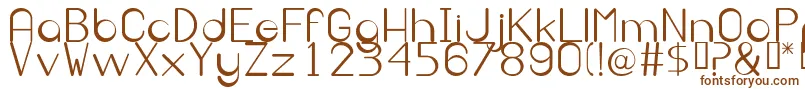Irekani-fontti – ruskeat fontit valkoisella taustalla