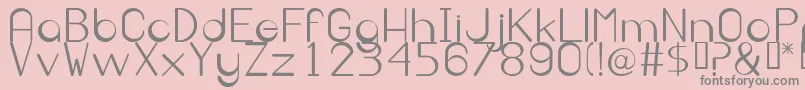 Irekani Font – Gray Fonts on Pink Background
