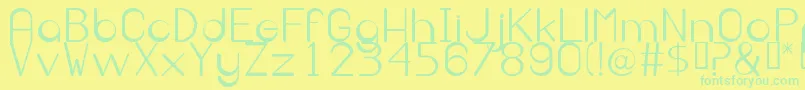 Irekani Font – Green Fonts on Yellow Background