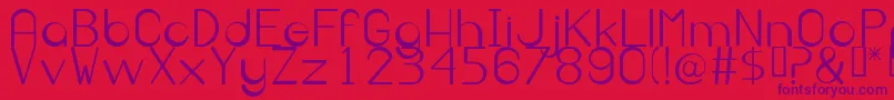 Irekani Font – Purple Fonts on Red Background