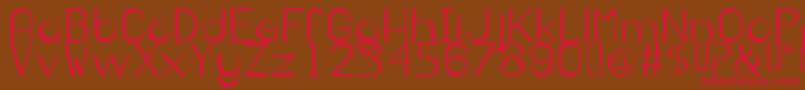 Irekani Font – Red Fonts on Brown Background