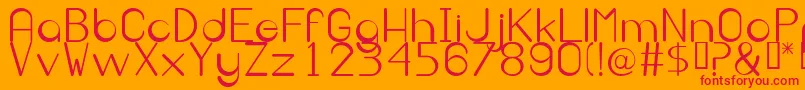 Irekani Font – Red Fonts on Orange Background