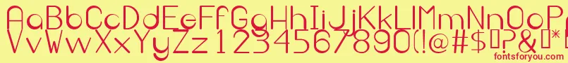Irekani Font – Red Fonts on Yellow Background