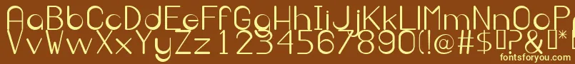 Шрифт Irekani – жёлтые шрифты на коричневом фоне