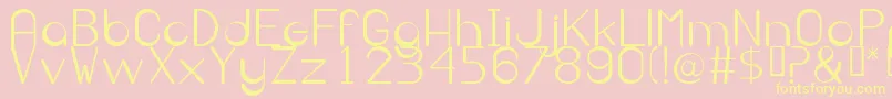 Irekani Font – Yellow Fonts on Pink Background