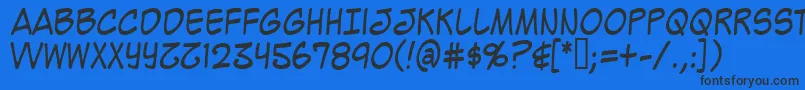 Mighzc Font – Black Fonts on Blue Background
