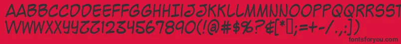Mighzc Font – Black Fonts on Red Background