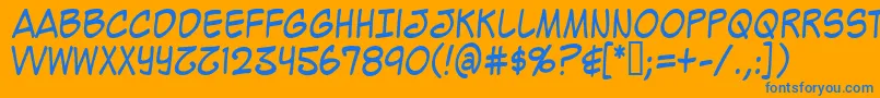 Mighzc Font – Blue Fonts on Orange Background