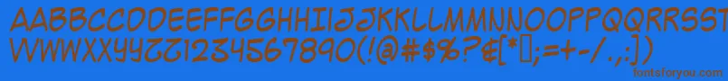 Mighzc Font – Brown Fonts on Blue Background