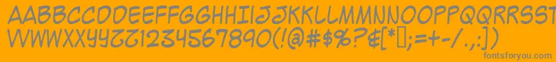 Mighzc Font – Gray Fonts on Orange Background