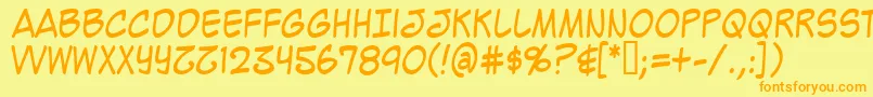 Mighzc Font – Orange Fonts on Yellow Background