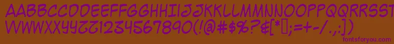 Mighzc Font – Purple Fonts on Brown Background