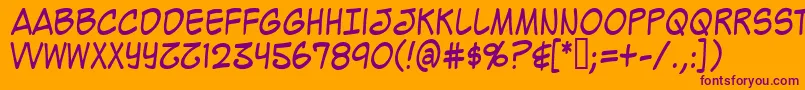 Mighzc Font – Purple Fonts on Orange Background