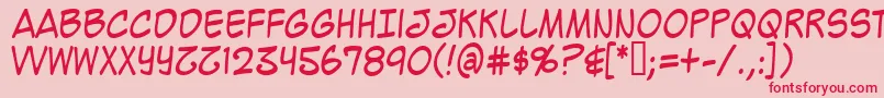 Mighzc Font – Red Fonts on Pink Background